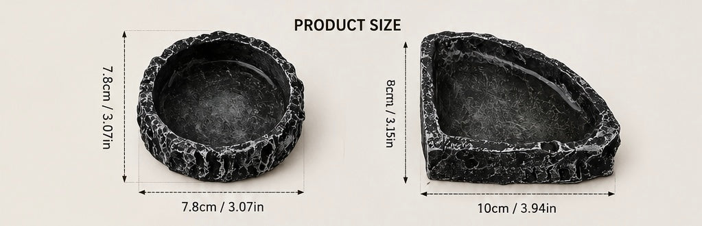 Natural Rock Reptile Bowl Set